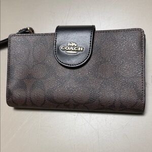 Coach Dark Brown Signature Wallet